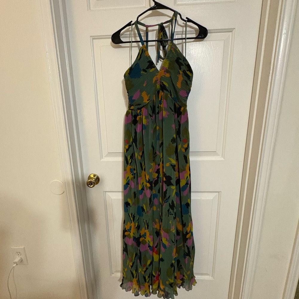 Joules Green Floral Maxi Dress